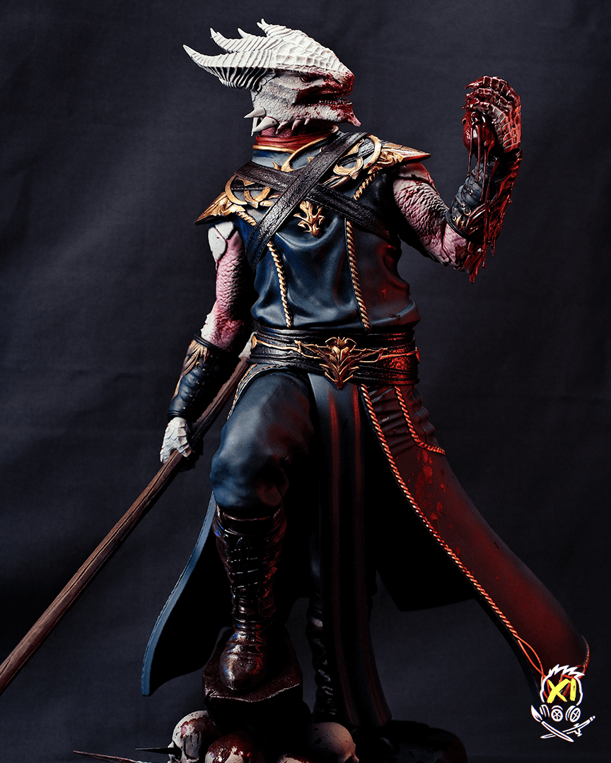 Stratum XI hand-painted 3D printed Dark Urge (Dragonborn) statue from Baldurs Gate 3 (sculpted by H3ll Creator) - image 6 of 7
